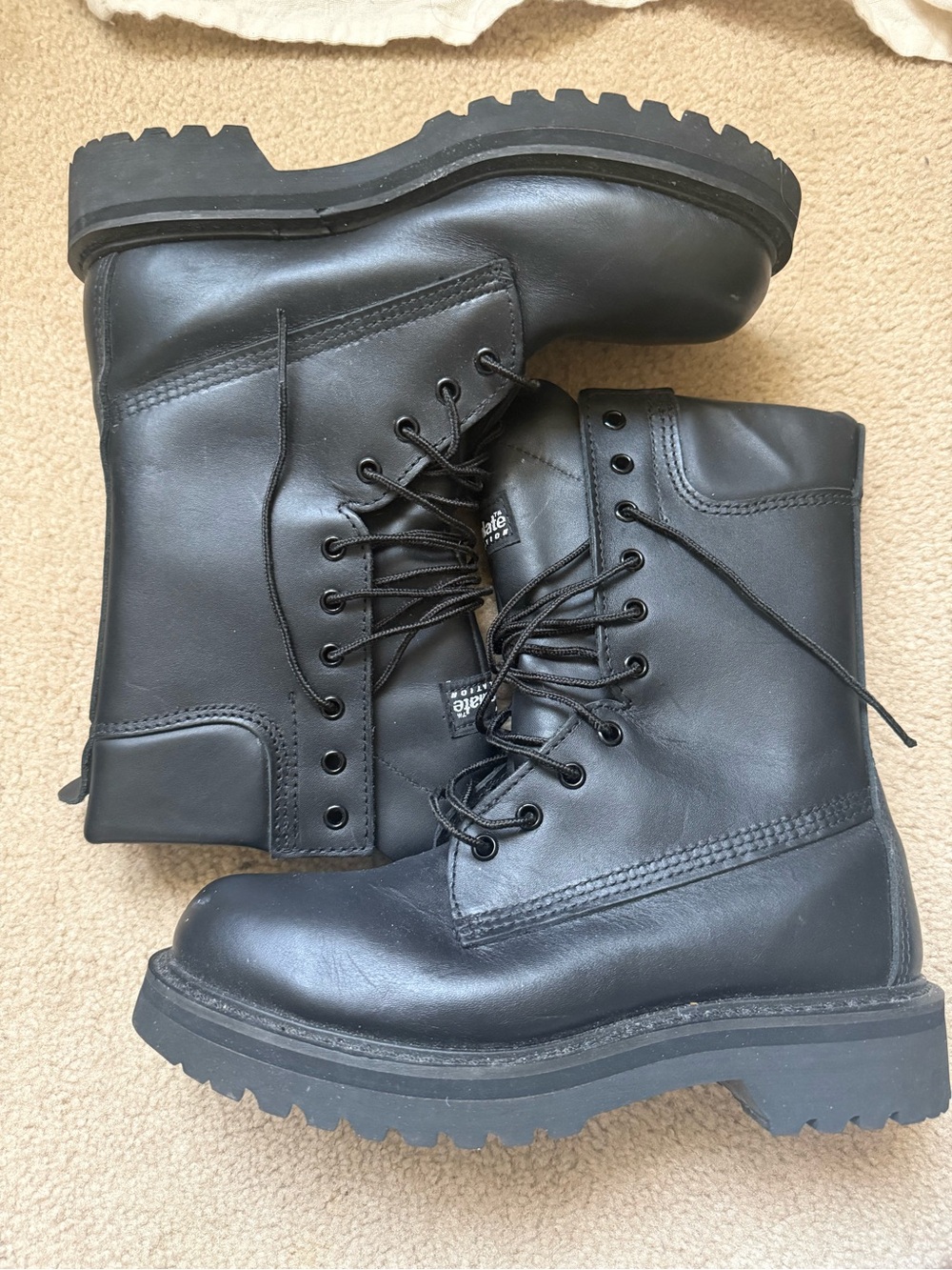GORE-TEX Black Boots with Burgundy Interior